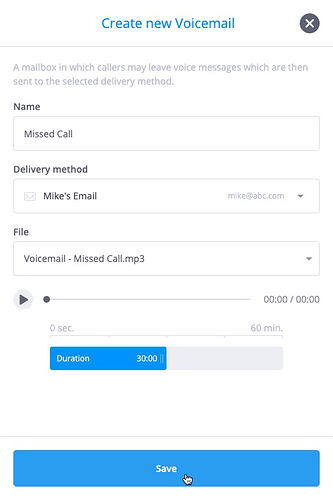 voicemail settings