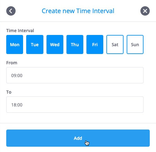 create time interval